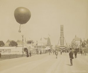 Pallone prigioniero e ruota panoramica, Esposizione Colombiana Mondiale, Chicago da Charles Dudley Arnold